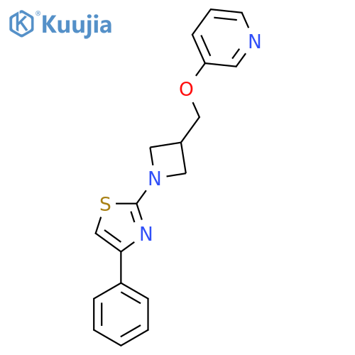 3-{[1-(4-Phenyl-1,3-thiazol-2-yl)azetidin-3-yl]methoxy}pyridine structure