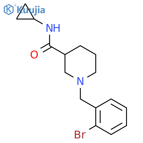 1-[(2-bromophenyl)methyl]-N-cyclopropylpiperidine-3-carboxamide structure