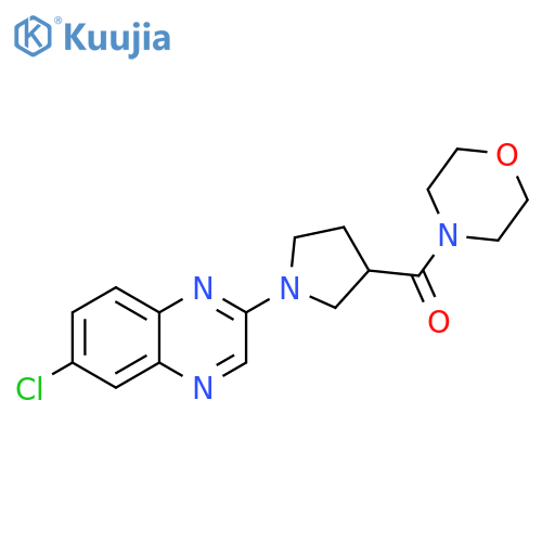 6-chloro-2-[3-(morpholine-4-carbonyl)pyrrolidin-1-yl]quinoxaline structure