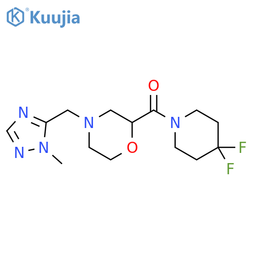 2-(4,4-difluoropiperidine-1-carbonyl)-4-[(1-methyl-1H-1,2,4-triazol-5-yl)methyl]morpholine structure