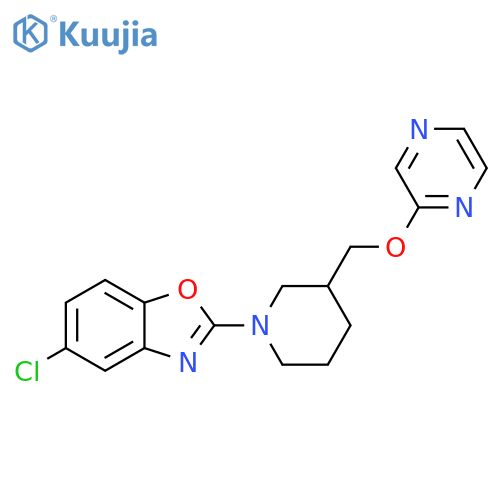 5-chloro-2-{3-(pyrazin-2-yloxy)methylpiperidin-1-yl}-1,3-benzoxazole structure
