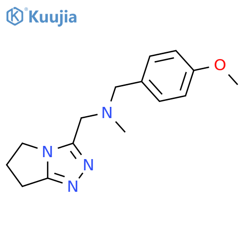 [(4-methoxyphenyl)methyl](methyl)({5H,6H,7H-pyrrolo[2,1-c][1,2,4]triazol-3-yl}methyl)amine structure
