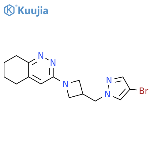 3-{3-(4-bromo-1H-pyrazol-1-yl)methylazetidin-1-yl}-5,6,7,8-tetrahydrocinnoline structure