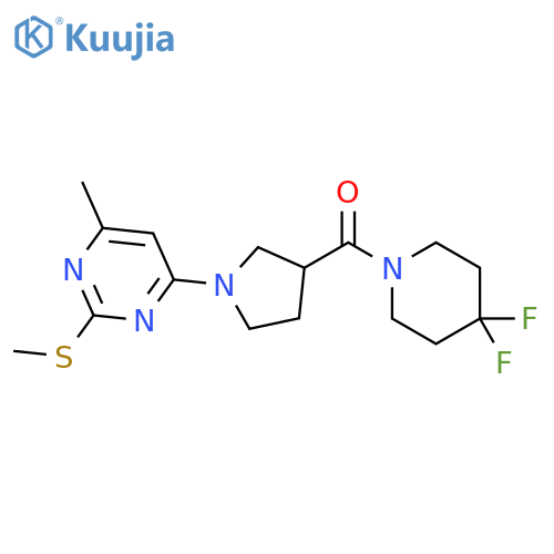 4-3-(4,4-difluoropiperidine-1-carbonyl)pyrrolidin-1-yl-6-methyl-2-(methylsulfanyl)pyrimidine structure