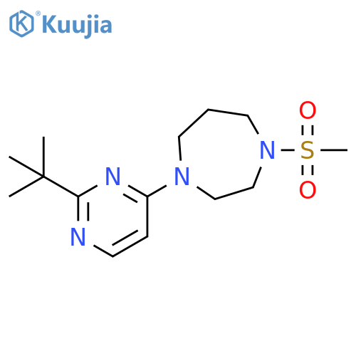 1-(2-tert-butylpyrimidin-4-yl)-4-methanesulfonyl-1,4-diazepane structure