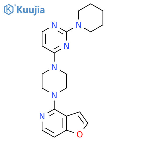4-(4-{Furo[3,2-c]pyridin-4-yl}piperazin-1-yl)-2-(piperidin-1-yl)pyrimidine structure