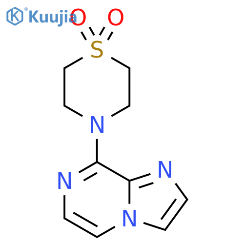 4-{imidazo1,2-apyrazin-8-yl}-1-thiomorpholine-1,1-dione structure