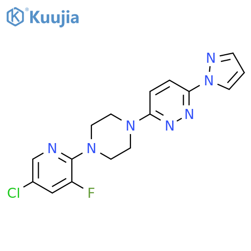 3-[4-(5-chloro-3-fluoropyridin-2-yl)piperazin-1-yl]-6-(1H-pyrazol-1-yl)pyridazine structure