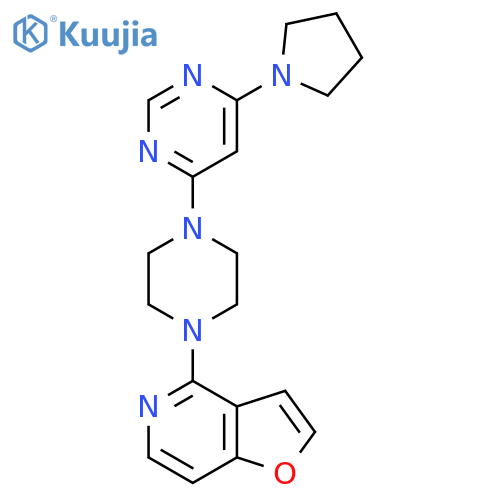 4-(4-{Furo[3,2-c]pyridin-4-yl}piperazin-1-yl)-6-(pyrrolidin-1-yl)pyrimidine structure