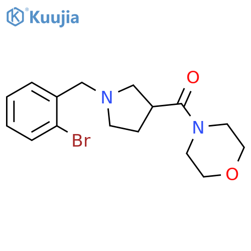 4-{1-[(2-bromophenyl)methyl]pyrrolidine-3-carbonyl}morpholine structure
