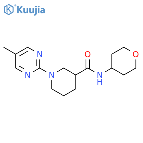 1-(5-methylpyrimidin-2-yl)-N-(oxan-4-yl)piperidine-3-carboxamide structure