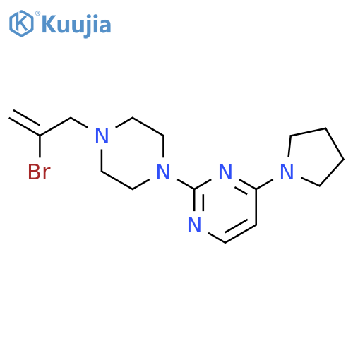 2-[4-(2-bromoprop-2-en-1-yl)piperazin-1-yl]-4-(pyrrolidin-1-yl)pyrimidine structure