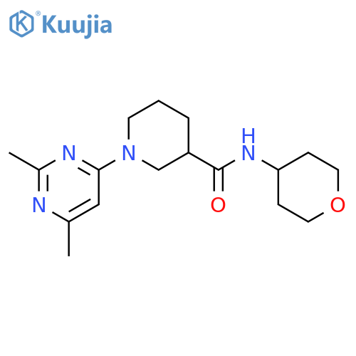 1-(2,6-dimethylpyrimidin-4-yl)-N-(oxan-4-yl)piperidine-3-carboxamide structure