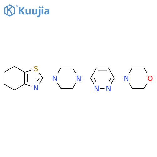 2-{4-[6-(morpholin-4-yl)pyridazin-3-yl]piperazin-1-yl}-4,5,6,7-tetrahydro-1,3-benzothiazole structure