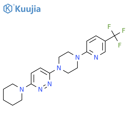 3-(Piperidin-1-yl)-6-{4-[5-(trifluoromethyl)pyridin-2-yl]piperazin-1-yl}pyridazine structure