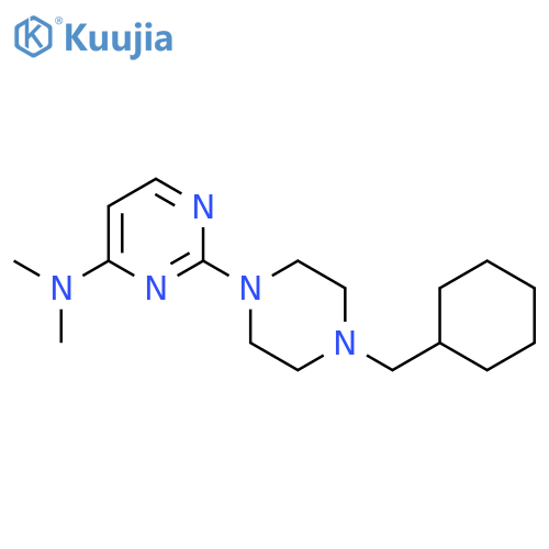 2-[4-(cyclohexylmethyl)piperazin-1-yl]-N,N-dimethylpyrimidin-4-amine structure