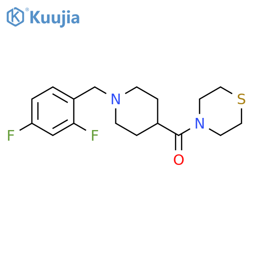 4-{1-[(2,4-difluorophenyl)methyl]piperidine-4-carbonyl}thiomorpholine structure