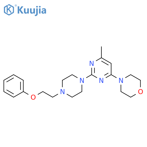 4-{6-methyl-2-[4-(2-phenoxyethyl)piperazin-1-yl]pyrimidin-4-yl}morpholine structure