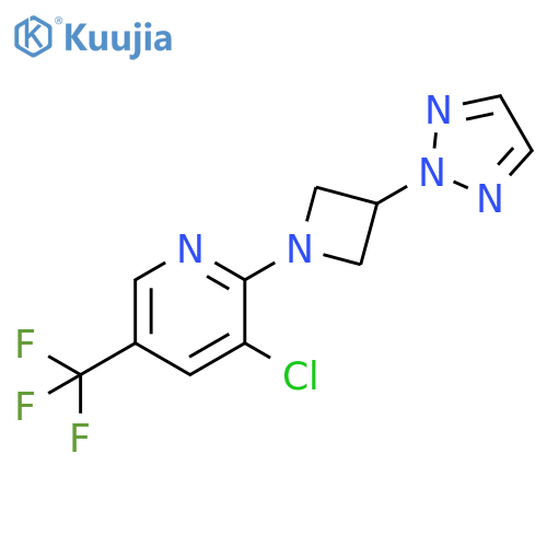 3-chloro-2-[3-(2H-1,2,3-triazol-2-yl)azetidin-1-yl]-5-(trifluoromethyl)pyridine structure