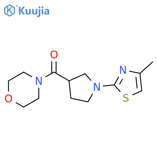 4-1-(4-methyl-1,3-thiazol-2-yl)pyrrolidine-3-carbonylmorpholine structure