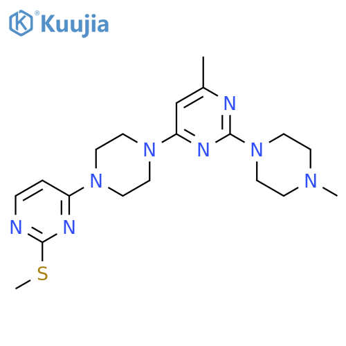 4-Methyl-2-(4-methylpiperazin-1-yl)-6-{4-[2-(methylsulfanyl)pyrimidin-4-yl]piperazin-1-yl}pyrimidine structure