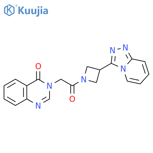 3-2-oxo-2-(3-{1,2,4triazolo4,3-apyridin-3-yl}azetidin-1-yl)ethyl-3,4-dihydroquinazolin-4-one structure