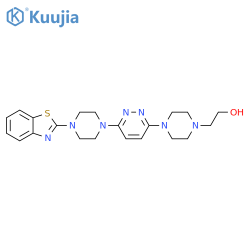 2-(4-{6-[4-(1,3-benzothiazol-2-yl)piperazin-1-yl]pyridazin-3-yl}piperazin-1-yl)ethan-1-ol structure