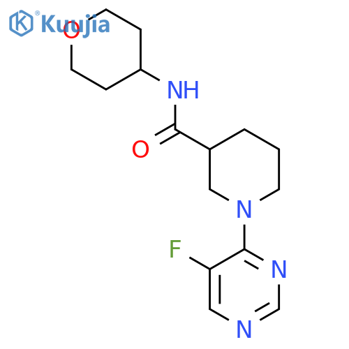 1-(5-fluoropyrimidin-4-yl)-N-(oxan-4-yl)piperidine-3-carboxamide structure