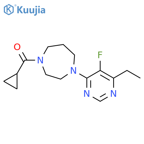 1-cyclopropanecarbonyl-4-(6-ethyl-5-fluoropyrimidin-4-yl)-1,4-diazepane structure