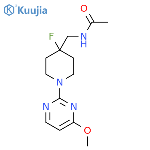 N-{[4-fluoro-1-(4-methoxypyrimidin-2-yl)piperidin-4-yl]methyl}acetamide structure