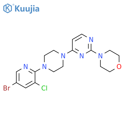 4-{4-[4-(5-bromo-3-chloropyridin-2-yl)piperazin-1-yl]pyrimidin-2-yl}morpholine structure