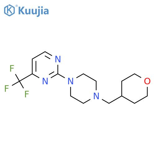 2-{4-[(Oxan-4-yl)methyl]piperazin-1-yl}-4-(trifluoromethyl)pyrimidine structure