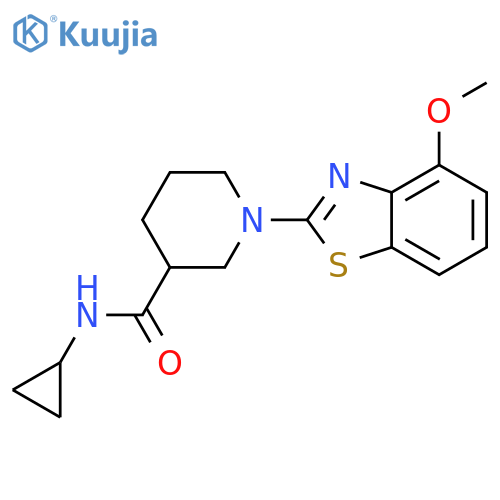 N-cyclopropyl-1-(4-methoxy-1,3-benzothiazol-2-yl)piperidine-3-carboxamide structure