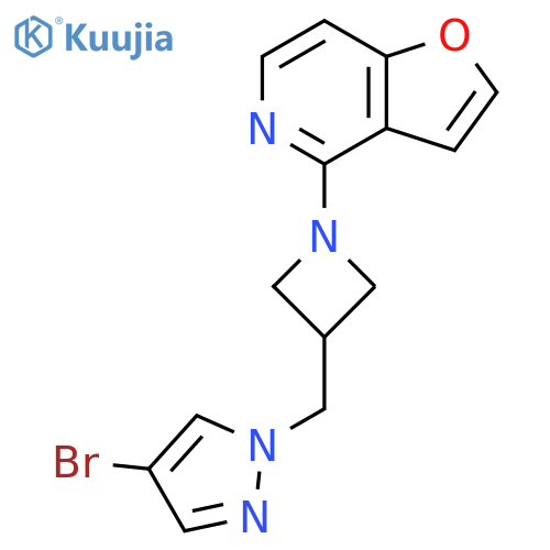 4-bromo-1-[(1-{furo[3,2-c]pyridin-4-yl}azetidin-3-yl)methyl]-1H-pyrazole structure