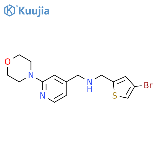 [(4-bromothiophen-2-yl)methyl]({[2-(morpholin-4-yl)pyridin-4-yl]methyl})amine structure