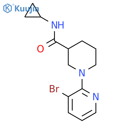 1-(3-bromopyridin-2-yl)-N-cyclopropylpiperidine-3-carboxamide structure