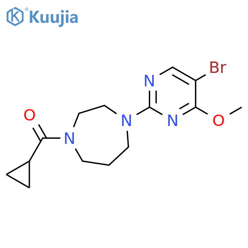 1-(5-bromo-4-methoxypyrimidin-2-yl)-4-cyclopropanecarbonyl-1,4-diazepane structure