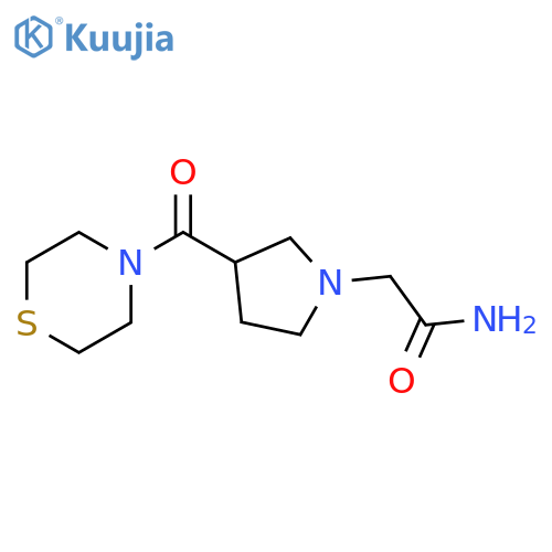 2-[3-(thiomorpholine-4-carbonyl)pyrrolidin-1-yl]acetamide structure
