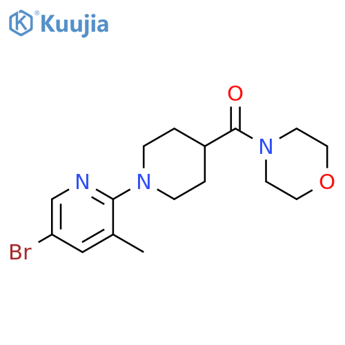4-[1-(5-bromo-3-methylpyridin-2-yl)piperidine-4-carbonyl]morpholine structure