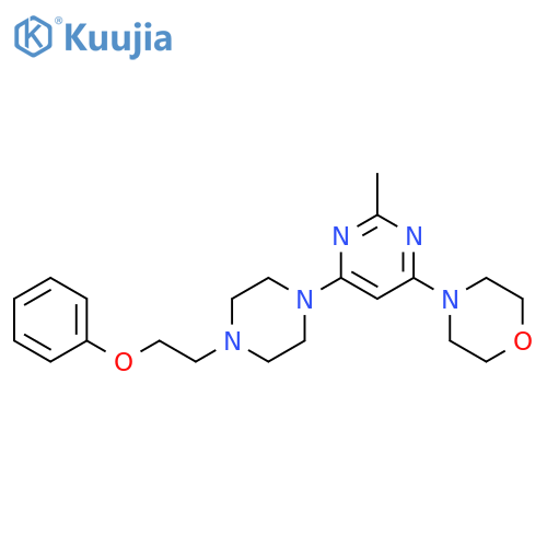 4-{2-methyl-6-[4-(2-phenoxyethyl)piperazin-1-yl]pyrimidin-4-yl}morpholine structure