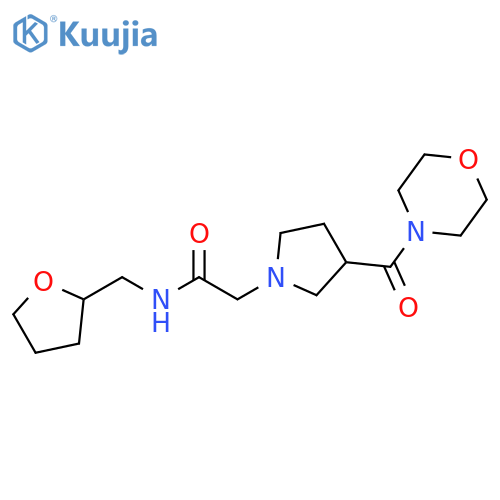 2-[3-(morpholine-4-carbonyl)pyrrolidin-1-yl]-N-[(oxolan-2-yl)methyl]acetamide structure