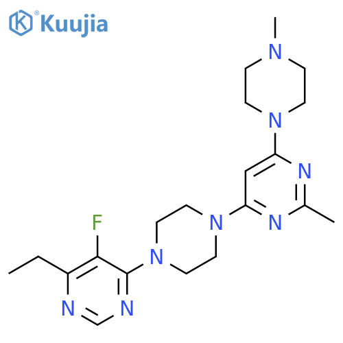 4-[4-(6-Ethyl-5-fluoropyrimidin-4-yl)piperazin-1-yl]-2-methyl-6-(4-methylpiperazin-1-yl)pyrimidine structure