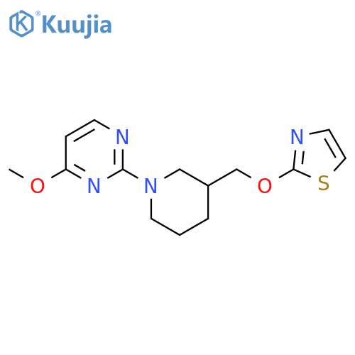 4-methoxy-2-{3-[(1,3-thiazol-2-yloxy)methyl]piperidin-1-yl}pyrimidine structure
