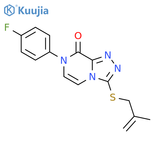7-(4-fluorophenyl)-3-[(2-methylprop-2-en-1-yl)sulfanyl]-7H,8H-[1,2,4]triazolo[4,3-a]pyrazin-8-one structure
