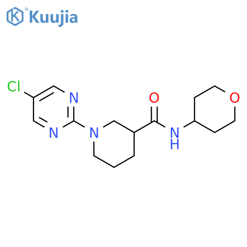 1-(5-chloropyrimidin-2-yl)-N-(oxan-4-yl)piperidine-3-carboxamide structure