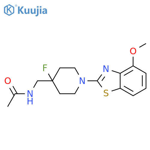 N-{[4-fluoro-1-(4-methoxy-1,3-benzothiazol-2-yl)piperidin-4-yl]methyl}acetamide structure