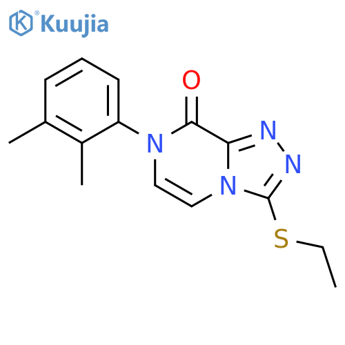 7-(2,3-dimethylphenyl)-3-(ethylsulfanyl)-7H,8H-1,2,4triazolo4,3-apyrazin-8-one structure