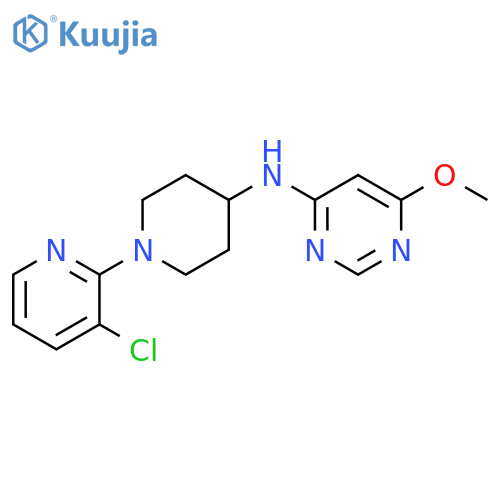 N-[1-(3-chloropyridin-2-yl)piperidin-4-yl]-6-methoxypyrimidin-4-amine structure