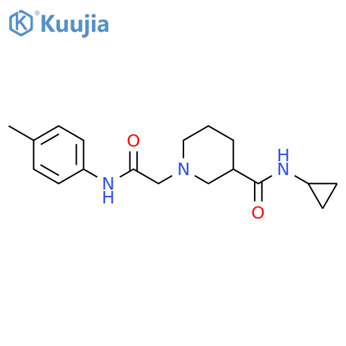N-cyclopropyl-1-{[(4-methylphenyl)carbamoyl]methyl}piperidine-3-carboxamide structure