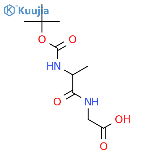 (S)-2-(2-((Tert-Butoxycarbonyl)amino)propanamido)acetic acid structure